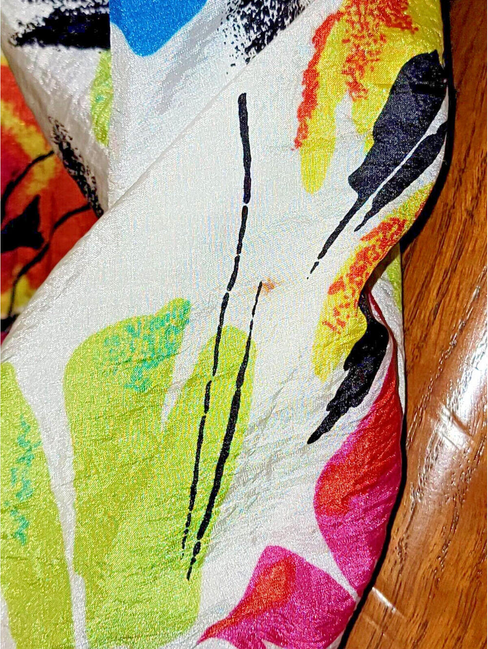 VTG 70s 80s Pan Asia Hip Full Art Retro White Windbreaker Fullzip Jacket S Small - Picture 13 of 14